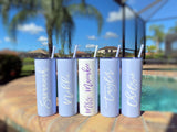 Personalized Tumbler with Straw, 20 oz custom tumbler, bridesmaid cups, bachelorette party cups, Destination Pineapple