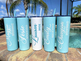 Personalized Tumbler with Straw, 20 oz custom tumbler, bridesmaid cups, bachelorette party cups, Destination Pineapple