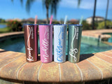 Destination/Celebration Tumblers-party cups-bridal party-birthday cups-Destination Pineapple