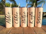 Personalized Tumbler with Straw, 20 oz custom tumbler, bridesmaid cups, bachelorette party cups, Destination Pineapple