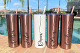 Personalized Tumbler with Straw, 20 oz custom tumbler, bridesmaid cups, bachelorette party cups, Destination Pineapple