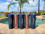 Personalized Tumbler with Straw, 20 oz custom tumbler, bridesmaid cups, bachelorette party cups, Destination Pineapple