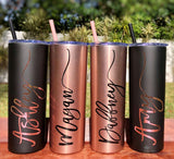 Personalized Tumbler with Straw, 20 oz custom tumbler, bridesmaid cups, bachelorette party cups, Destination Pineapple