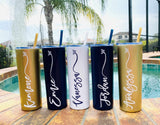 Destination/Celebration Tumblers-party cups-bridal party-birthday cups-Destination Pineapple